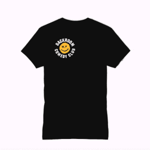 Backroom Comedy Club Merch T-Shirt Front View