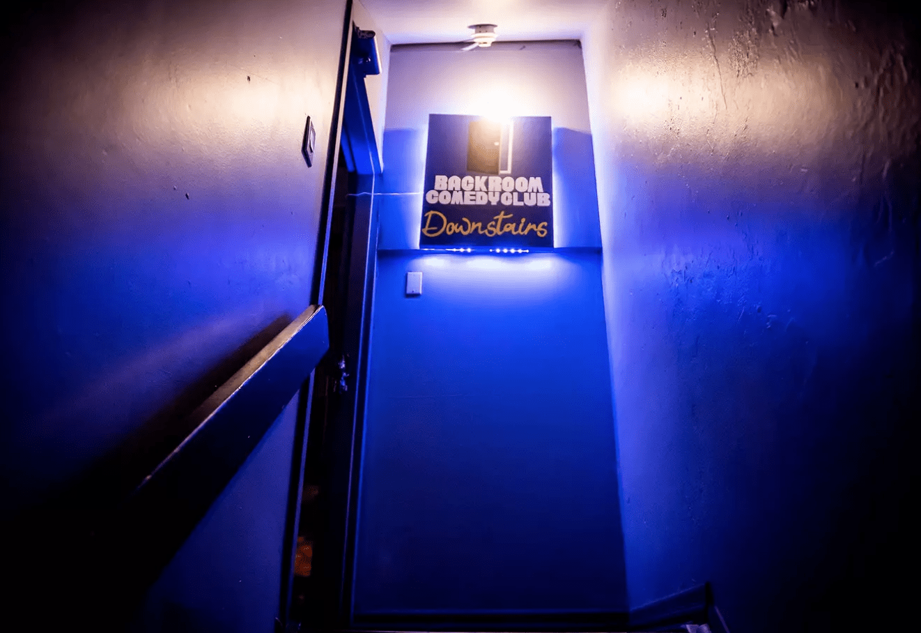 Backroom Comedy Club Sign